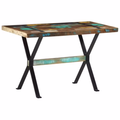 Table à manger 120x60x76 cm Bois de récupération massif vidaXL