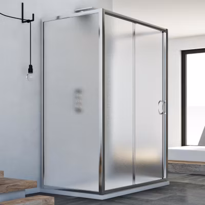 Cabine douche 75x150x75 CM H185 granité modèle Replay Trio avec 1 portillon