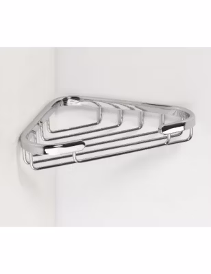 Porte-savon d&rsquo;angle CYTRO en laiton chromé 17x10x3 cm