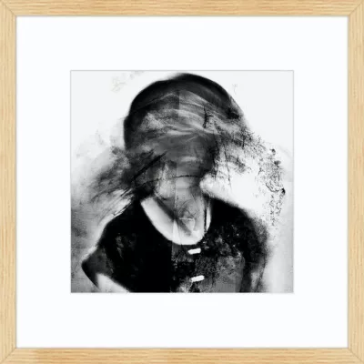 Tirage sous-verre encadré l&rsquo;ombre 60×60 cm Fabriqué en France