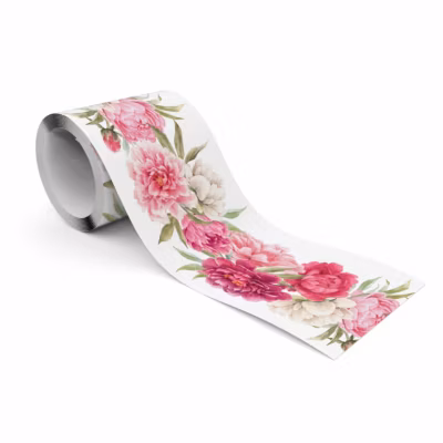 Bande Décorative auto-adhésif Pour Salon PIVOINES Fleurs Nature 10cm x 300cm