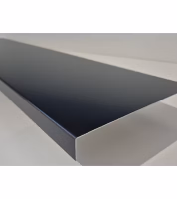 Bande de rive Noir, RAL 9005 Sat, épaisseur 1 mm, 1 pli retour 2,5 cm , Largeur  30 cm , Longueur 140 cm