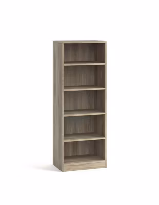 Bibliothèque design 4 étagères, coloris chene clair collection TOLLY