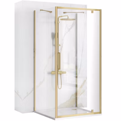 Cabine De Douche Rea Rapid Swing 90X80 Brush Gold