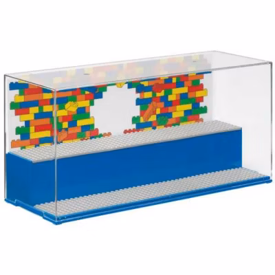 Vitrine pour construction lego 2 niveaux 6 plaques LEGO – Bleu