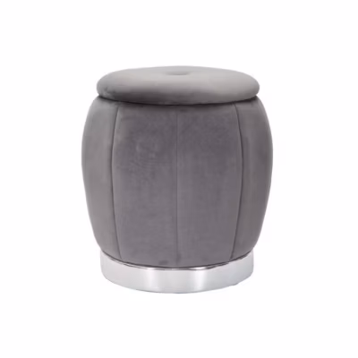 Pouf coffre de rangement en tissu Paris 43×43 cm