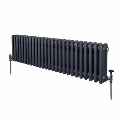 Radiateur Traditionnel à Triple Colonne   300 x 1192 mm   Gris Anthracite