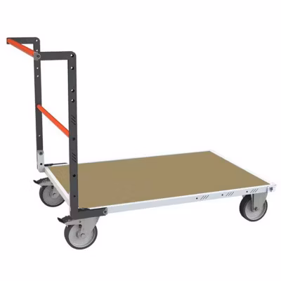 Chariot modulable à tube 1 côté – Plateau 1000x595mm – Charge max 500kg – Sols lisses – 806724511