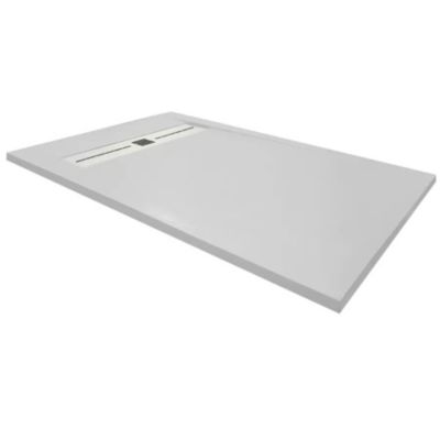 Receveur de douche en résine extra plat à poser 80x120cm – blanc – Arhus