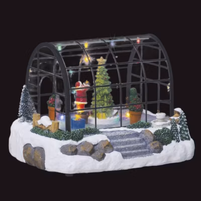 Village lumineux serre du père noël 7 led – feeric lights & christmas