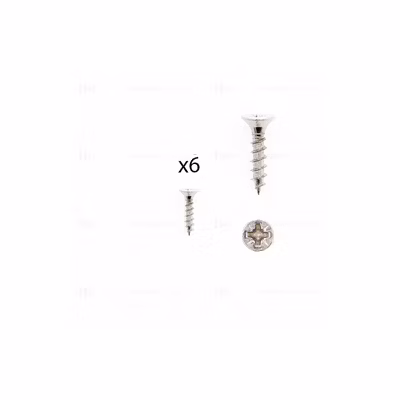 1 kit composés de 6 vis 4X18 mm galvanisé Nickel millésimé