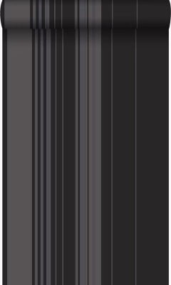 Origin Wallcoverings papier peint à rayures noir et bronze brillant 53 cm x 10.05 m