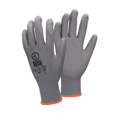 72 Paires de Gants de Travail en PU – Taille 7-S – Couleur Gris – Élastique – Protection Usages Multiples
