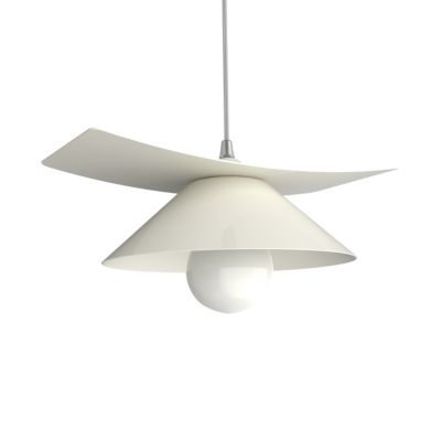 LUMICOM – MILLER Suspension, 1X E27, max 42W, métal, blanc brillant, D.25cm