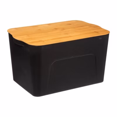 Boîte plastique couvercle bambou 24L – 5Five