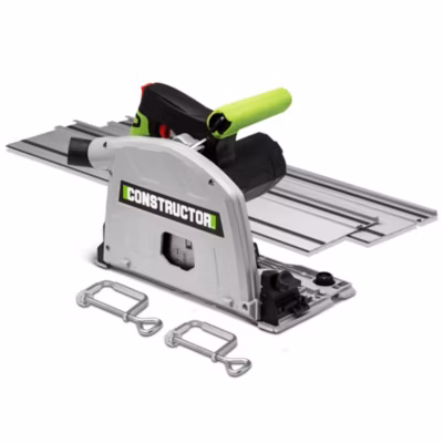 Scie circulaire plongeante 1400W avec rail de guidage – Lame 190mm 24 dents – Constructor