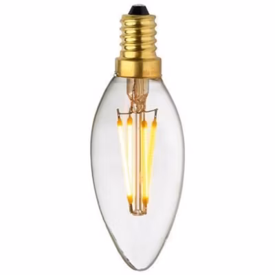 Ampoule Lampe E14 LED Filament droits 4W classique verre clair
