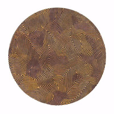 Tapis salon et chambre tissé plat BLACK HORIZON 140×140 cm