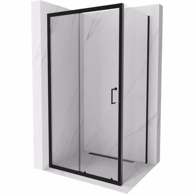Mexen Apia cabine de douche coulissante 105 x 70 cm, transparente, noire – 840-105-070-70-00