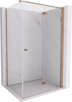 Mexen Mist-F cabine de douche pliante droite 90 x 95 cm, transparent, cuivre brossé – 8A6T-090-095-65-00-P