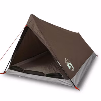Tente de camping 2 personnes marron imperméable vidaXL