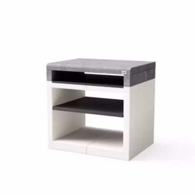 TUOZI – Module de support KITAWAY pour Barbecue en Béton Préfabriqué (Blanc, Gris – 84 x 63 x 63 cm) – Usage Extérieur