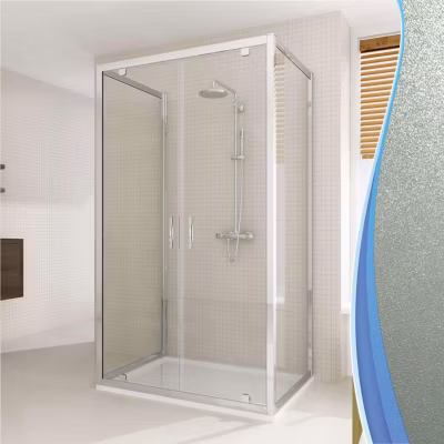 Cabine douche 3 côtés 70x80x70 CM H198 Opaque mod. Cristal Trio 2 Portes