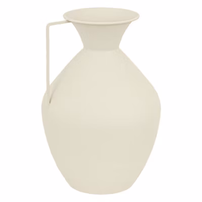 Vase en métal SYLVAIN – H. 36 cm – Blanc