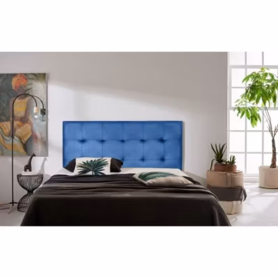 Tête de lit – ECCOX – Aster – Similicuir bleu – 145 cm – Design contemporain