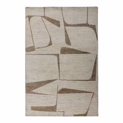 Tapis crème moderne abstrait Vela 150×80 CM – Crème