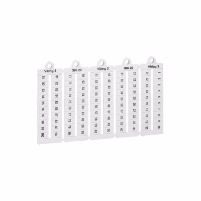039520 Legrand – Plaque De Repères Pour Bloc De Jonction Viking 3 – Pas 6mm – Chiffres 1 à 100