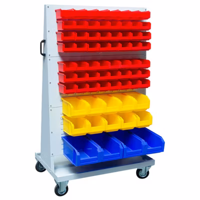 Chariot porte-bacs à bec : structure avec 112 bacs 1L et 20 bacs 3L  et 8 bacs 8L – 880010531