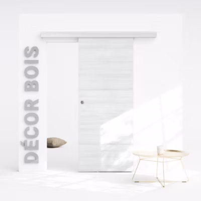 Porte Coulissante avec Rail – Helsinki 83 cm – Sans butée