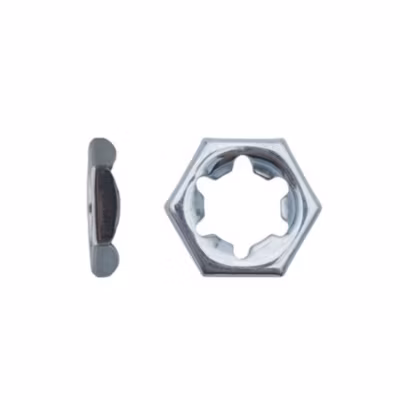200 Ecrous PAL Autofreinés à Effet Ressort M10 mm – DIN 7967 – Zingué blanc – D-Work