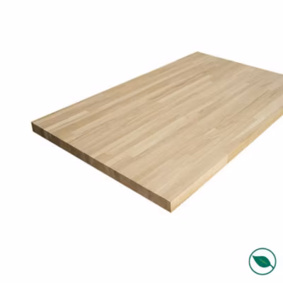 Plan de travail Chêne massif lamellé collé abouté 2000 x 650 x 26 mm