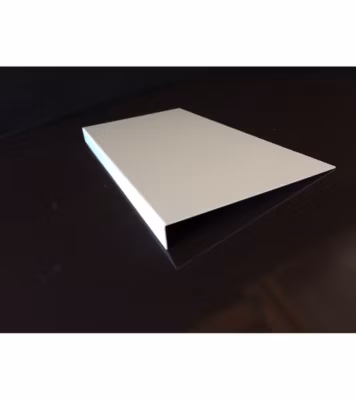 Bande de rive Blanc Pur, RAL 9010 Brillant, épaisseur 1 mm, 1 pli retour 2,5 cm , Largeur  21 cm , Longueur 140 cm