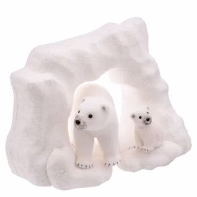 Polyfoam arche banquise ours 30x40cm – Atmosphera