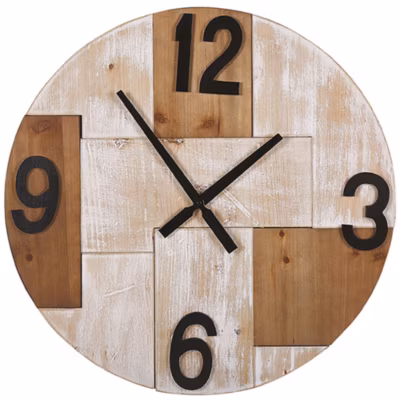 Horloge murale MICHAPAN 60 cm Marron