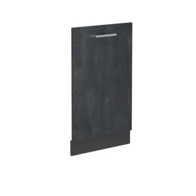 Vicco Façade de lave-vaisselle Béton noir 45cm sans PT