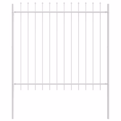 Clôture de jardin Blanc 1,7 x 1,5 m Acier revêtu de poudre vidaXL