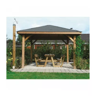 Solid Abri de Jardin Maisonnette Chalet de Jardin Kiosk 347×347