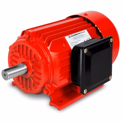 EBERTH Moteur Électrique 400V avec Puissance 2,2 kW, Moteur Triphasé en Aluminium, Vitesse de rotation 2840 tr/min, Intensité 4,8A
