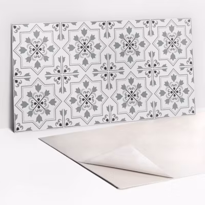 Panneau autocollant Tulup 100×50 cm Ornement gris 1 pcs