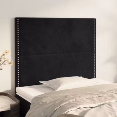 vidaXL Têtes de lit 2 pcs Noir 80x5x78-88 cm Velours3116224