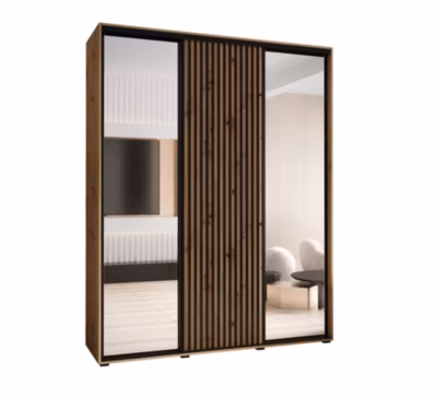 Armoire Sapporo 2 a portes coulissantes H. 205,2 x L. 190 x P. 60 3 portes