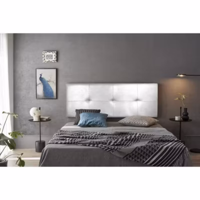 Tête de lit – ECCOX – Cala – Similicuir blanc – 190 cm – Rembourrage en mousse HR
