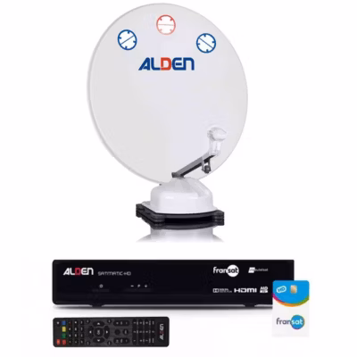 Pack  Orbiter Parabole Automatique 85cm + Récepteur satellite SATMATIC HD FRANSAT ALDEN