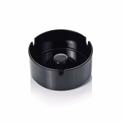 Cendrier en Mélamine noir H 45 mm   100 mm – Lot de 6 – Was Germany