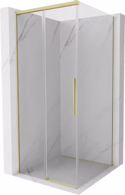 Mexen Rox cabine de douche coulissante 110 x 110 cm, transparente, or – 8C2-110-110-50-00