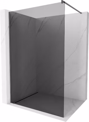 Mexen Kioto paroi de douche Walk-in 100 x 200 cm, graphite 8 mm, gris canon brossé – 800-100-101-66-40